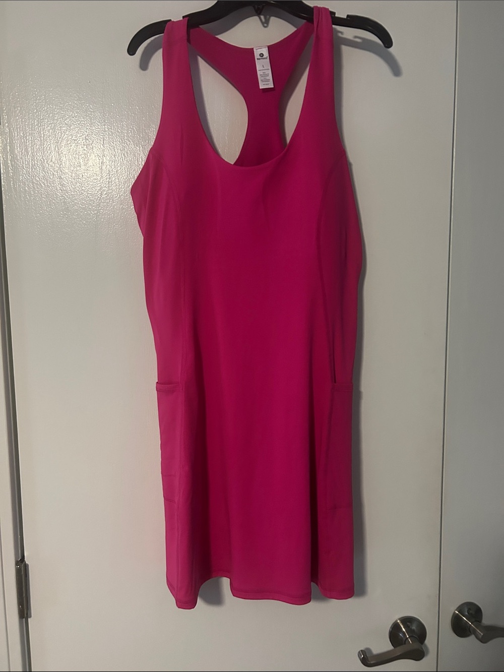 90 Degree By Reflex Hot Pink Racerback Tank Dress